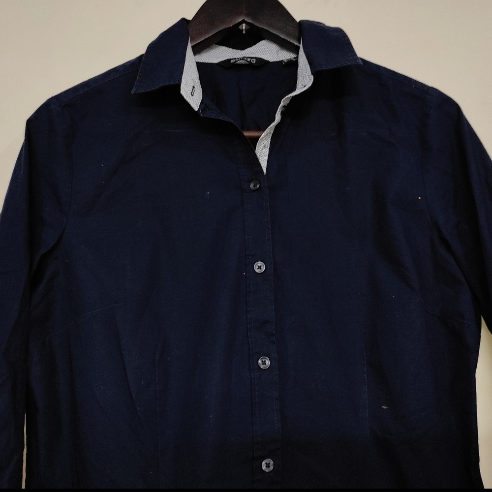 Navy Blue Shirt Women - Picture 2 of 9